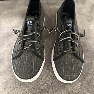 Sperry Grey Top Sider Shoes With Memory Foam Size 1.5M US Kids EU 35